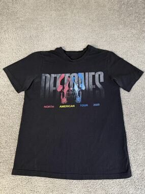 Deftones Shirt Mens M Black North American Tour 2025 Graphic Crew Neck